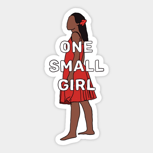 One Small Girl Sticker by Linzilu99